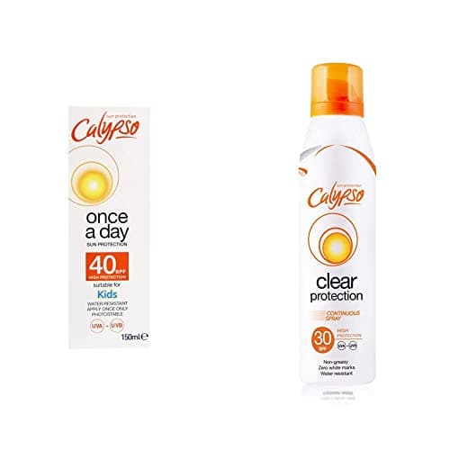 Calypso Once a Day Sun Protection Lotion with SPF 40 & Clear Protection Continuous Spray SPF30-175 ml CALS30