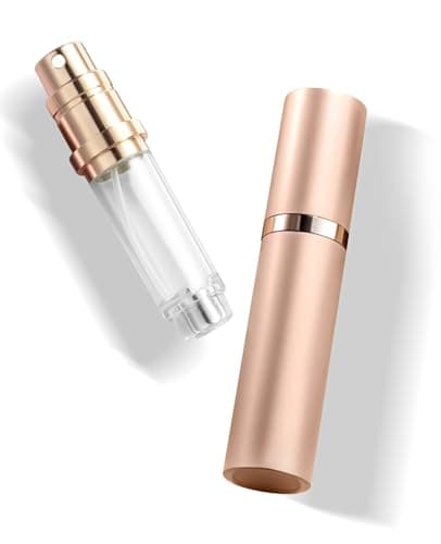 VVGAOGES Perfume Atomiser,Portable Refillable Empty Perfume Spray,Mini Perfume Bottles Empty for Travel 5ml (Rose Gold)