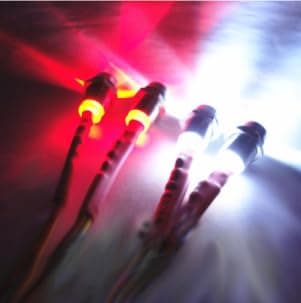 RC Car LED Lights, 4Pcs 5mm Headlight Taillight Headlamp Set for 1/10 Model Car Truck Accessory(13# White Light + Red Light) — view 2