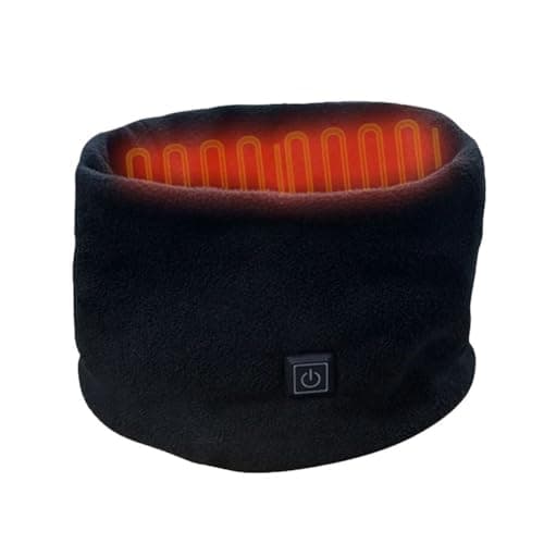 Ggnaxivs Winter Electric Heated Scarf Neck Wrap USB Rechargeable Neck Warmer 3 Speed Adjustment Fleece Scarf for Cycling Skiing