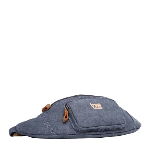 Troop London TRP0244 Classic Canvas Waist Bag - Charcoal — view 3