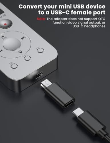 5Pack Mini USB to USB C Adapter,USB C Female to Mini USB 2.0 Male Adapter — view 3