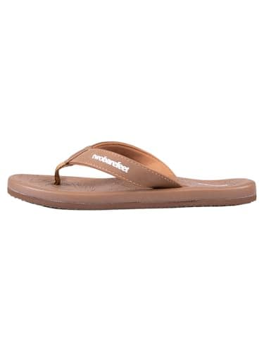 Two Bare Feet Women's Flip Flops – Comfortable Lightweight Beach Sandals, Non-Slip Sole, Waterproof Summer Sliders – Perfect for Holiday, Pool & Casual Wear (Blossom (Brown), 6) — view 5