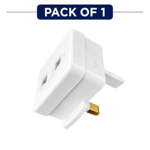 Toothbrush Adaptor Shaver Adapter Uk, 2 Pin To 3 Pin Fused Electric Socket Converter Plug, 1a 250v Shaver Charger Electric Toothbrush Adapter, White, 1Piece — view 6
