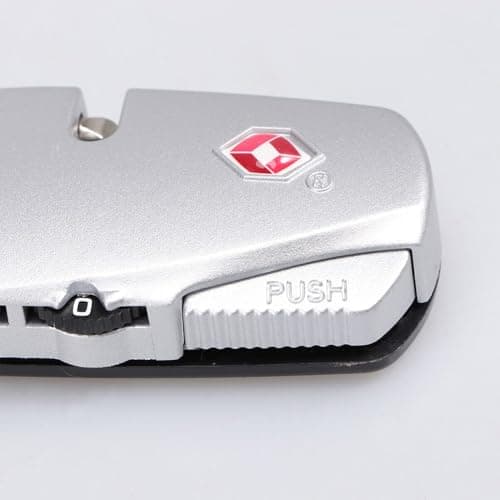 Suitcase Locks, 3-Digit Number Combination TSA 007 Suitcases Locks, TSA Approved Luggage Lock for Replacement and Retrofit, TSA Customs Code Lock for Travel Case, Suitcase Accessorie, Silver — view 5