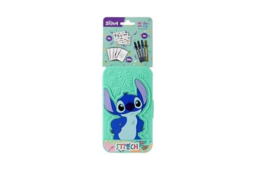 Disney Stitch Activity Box for Kids | Creative Painting Set in Portable Box | Includes 20 Templates, 4 Felt Pens and 3 Sticker Sheets | Painting and Crafts | Stitch Gift Set from 3 Years