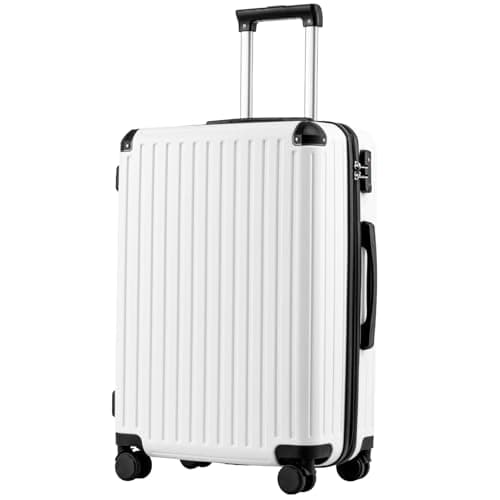 COOLIFE 24 Inch Medium Suitcase, Hardshell Trolley Lightweight ABS+PC