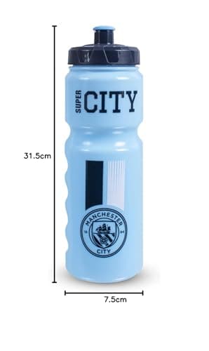 Hy-Pro Officially Licensed Manchester City F.C. Plastic Bottle – 750ml, Water Bottle, 0.75L, Reuseable, Retractable Nozzle, Lightweight, Sports Bottle, BPA Free, Great Man City Gift Idea — view 3