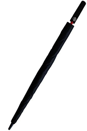 COLLAR AND CUFFS LONDON - 60MPH Windproof Extra Strong - StormFighter Jumbo Umbrella - Red Reinforced Fiberglass Frame - for 1 or 2 Persons - Auto Open - Non Slip Handle - Black, One Size — view 5