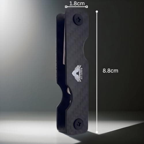 BRELIE Smart Key Chain Organizer- Key Holder for 1-12 Keys- Multifunctional- Bottle Opener- Sim Opener- Compact Carbon Fiber Key Chain- Lightweight, Black — view 5