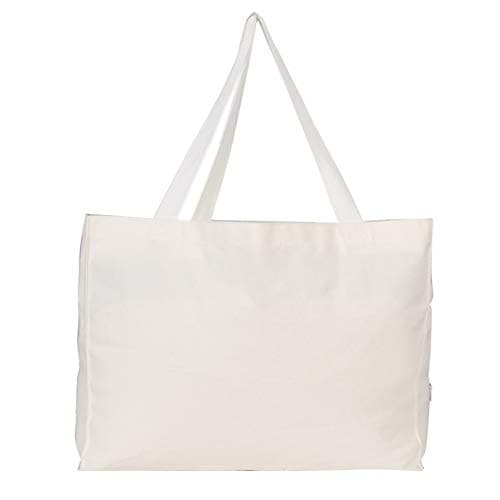 Augbunny Durable 100% Cotton 12oz Canvas Heavy Duty Extra Large Grocery Bag Beach Tote Shopping Bag Multi Purpose Daily Use Tote — view 3