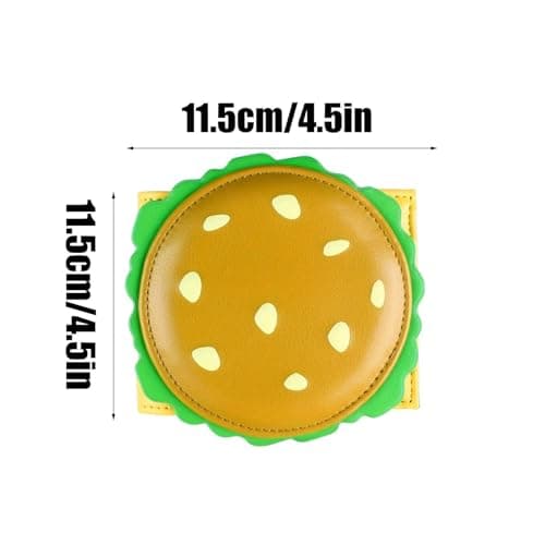 Wallet for Teen Girls,Antimagnetic Bifold Polyurethane Leather Holder | Cute Boys Purses,for Outdoor Activities Travel Shopping Hiking Sports Car Office, Burger, verwijzen naar de beschrijving, Unisex — view 6