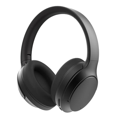 Wireless Headphones Over Ear,Active Noise Canceling Bluetooth Headphones with Microphones,40H Playtime,Foldable Lightweight Headset with Deep Bass,HiFi Stereo Sound for Travel/Office/Work/PC (Black)
