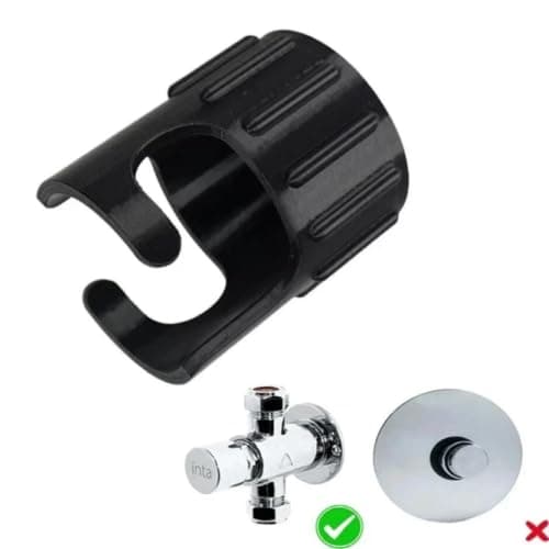BODYA 3Pcs Public Shower Push Button Lock Attachment for Swimming Pool Gym Camping Caravan, Black — view 3