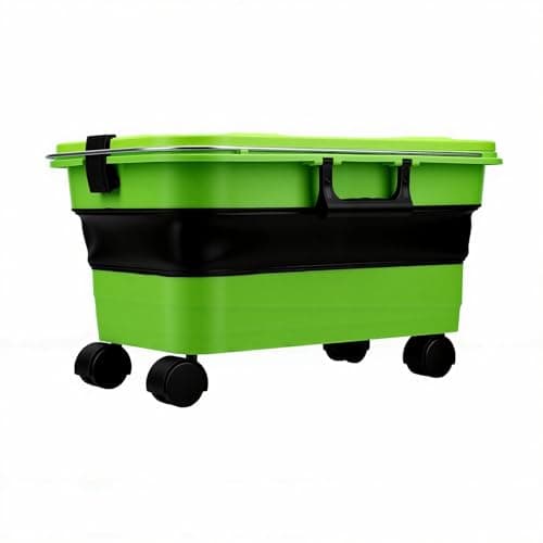 EMUKOEP Collapsible Bucket with Wheels 5.8 Gallon for Car Washing — view 5