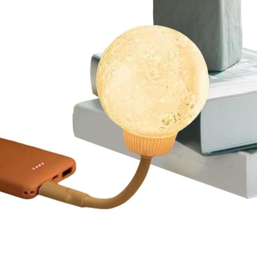 Moon Night Light - Voice Controlled Lamp, Desktop LED Light for Bedroom