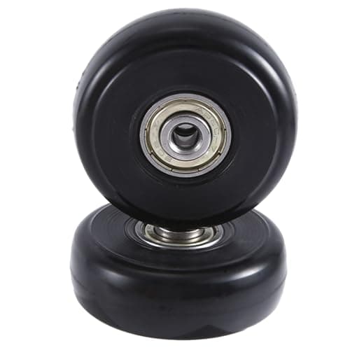 Wouueso Set of 2 Luggage Suitcase Replacement Wheels Black Eco-Friendly PU+Carbon Steel Bearings Repair Kits — view 6
