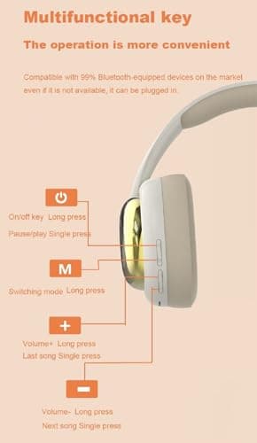 Wireless Bluetooth 5.3 Stereo Hanging Headphones, HiFi Intelligent Intelligent Noise Reduction Earphones, with Microphone and 12 Hour Playtime Bluetooth Headphones, Suitable for Sports Travel (Green) — view 5