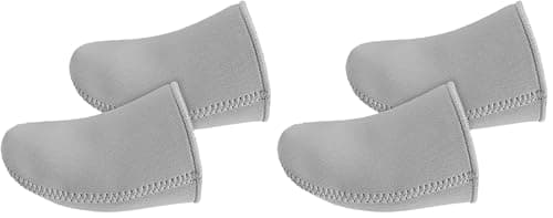 FRCOLOR Neoprene Toe Warmers Half Toe Sleeve Pair Windproof Splashproof Thermal Protection Foot Warmers for Cycling Running Outdoor Winter Activities Size S/m Grey