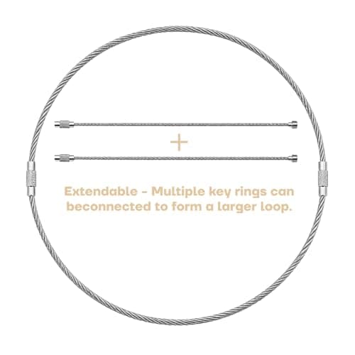6 Pcs Anti Theft Zipper Clips Travel Set, Zipper Locks with Extendable Wire Keychain Cable for Backpacks, Crossbody Bags and Double/Single Zippers, Silver — view 6