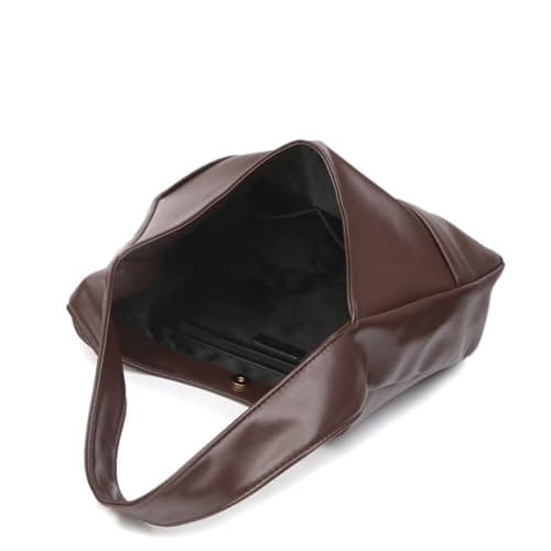 JIABAOZ Leather Tote Bag for Women Large Slouch Hobo Bags Shoulder Purse Work Travel Tote Handbag Autumn Winter Trends Retro Hobo Bag (coffee) — view 5