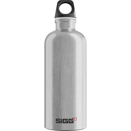 Sigg - Aluminium Water Bottle - Traveller Alu - Swiss Made - Suitable For Carbonated Drinks - Leakproof - Lightweight - BPA Free - Silver - 0.6 L
