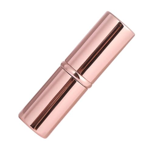 Retractable Mini Blush Brush with Cap Corrugated Silk Nylon Wool Metal