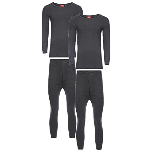 Heatwave® Pack of 2 Men's Extreme Thermal Underwear Set, Long Sleeve Top & Long Johns Set, Winter Thermals, Small Charcoal — view 4