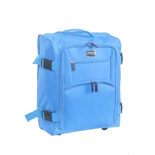 CHARKHAH Hand Luggage Case Travel Bag Trolley on Wheels Carry-Ons Flight Approved Cabin Suitcase 1.45 kg Lightweight Suitcases Large 37 Liter Bags Size 50 cm x 35 cm x 20 cm (HD-A-Sky Blue) — view 6