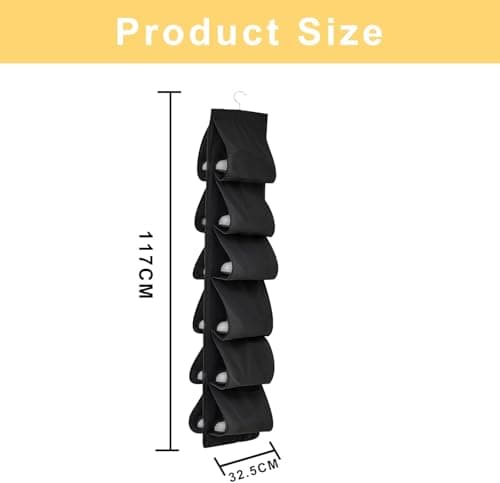 Zodazoqa Hanging Organiser Shoe Rack, 12 Compartments Shoe Storage — view 2