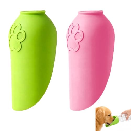 Portable Travel Pet Hydration Cup 2Pcs, Silicone Leak Proof Dog Water Bott