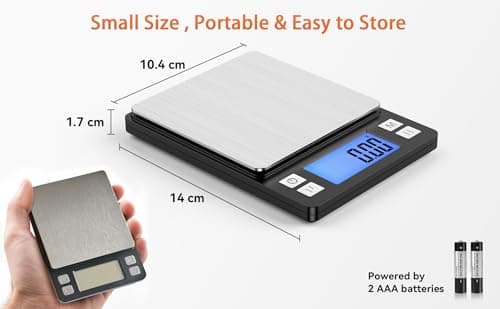 BOMATA 0.01g/1kg Small Digital Gram Scale Jewelry Scale with Larger Display — view 5