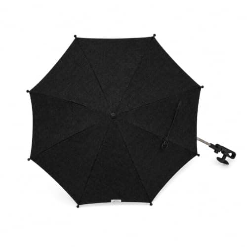 Premium Baby Parasol, SPF 50 UV Protection, 70x70cm, with Quick-Release Clamp, Compatible with All Pushchairs, Prams, Strollers and Travel Systems - Midnight Black | For Your Little One — view 3