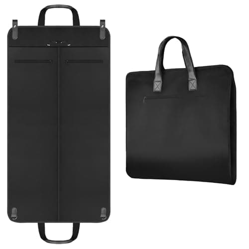 Univivi Suit Bags for Men, Garment Bag for Travel, 43in Suit Carrier, Black