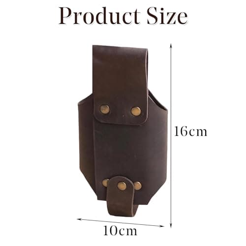 Leather Beer Belt Holster,Portable Belt Bottle Holder,Beer Holster Belts Accessories, Grilling Camping Beer Gifts for Men Father’s Day Christmas Beer Drinkers/Lovers,Cowboy Accessories for Men — view 2