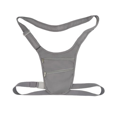 Mervokl Hidden Chest Pocket Waist Bag Anti Theft Crossbody Bag with Removable Belt and Skin-Friendly Back Provides Space for Passports, Credit Cards, Cash