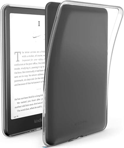 Clear Soft Flexible Compatible With 7 Inch Kindle Paperwhite 12th Gen 2024 Case and Kindle Colorsoft,Ultra Slim TPU Back Cover,Reinforced Edge Corners Scratch-Proof Lightweight (High transparency)
