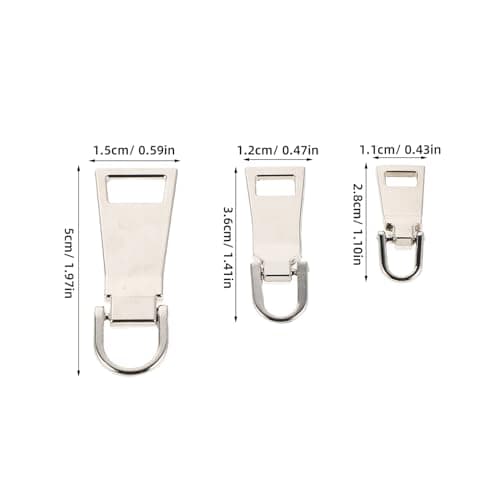 Alloy Zipper Pull Replacement Kit 18pcs for Suitcase Jackets — view 2