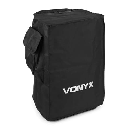 VONYX SC12B 12-Inch Speaker Cover Protective Carry Case with Handle Opening - Durable Nylon PA Speaker Bag for AP & VSA Speakers, DJ Travel Covers with Accessory Pocket, Black — view 2