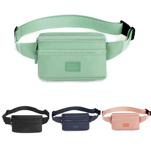 Bumbags Waist Fanny Pack Ladies Fashion Bum Bag with Adjustable Belt for Sport Hiking Girls Women (Green)
