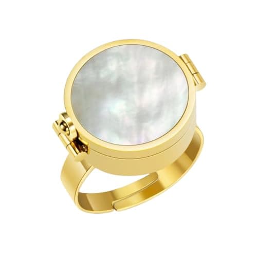 Portable Mini Lip Ring, Wearable Balm Holder Case, Pocket Container with Secure Lid, Refillable Alloy Accessory, Beauty Ring with Locket Style, Lip Care for Winter Travel
