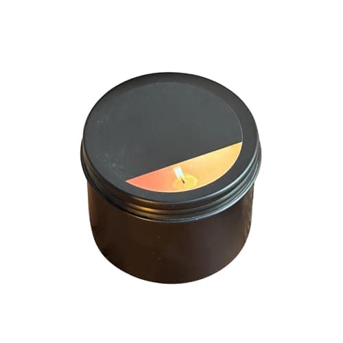 36 Hour Emergency Tin Set for Power Outages Camping Winter & Home Lighting - Long Container Compact Travel Kit Household Supply Unmatched Endurance (Black, 7x7x4.8cm)