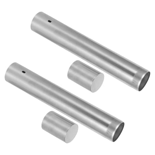 COOLHIYA 2pcs Certificate Holder Document Tube Stainless Steel for Travel