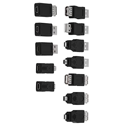 12 Pack USB 2.0 Adapter Kit, Plug and Play Connectors for Cables — view 6