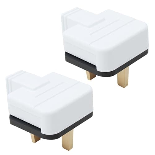 2 Pack Heavy-Duty 3 Pin Plug UK 13A Fused Mains Plugs Durable Rubber Plug for Home Rewireable Heat-Resistant Power Tools Appliances Extension Leads Industrial Workshop Use