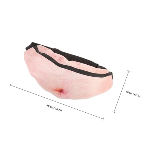 Unisex Anti Theft Waist Bag with Funny Belly Design for Travel — view 2