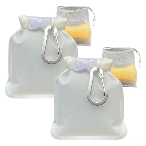 Glewi Nylon Mesh Soap Case 6.7x5.2in Breathable Quick Dry(White)