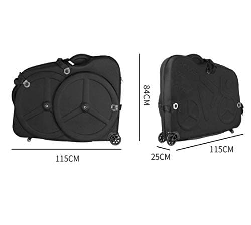 LYzpf Folding Bike Bag Box Case Bicycle Travel Carrier for Flights With Wheels Car Train Trip Hard Shell Loading Transport — view 2
