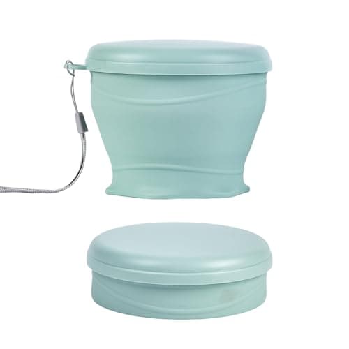 Collapsible Silicone Travel Mug with Dustproof Lid, BPA-Free, Portable, Reusable for Camping, Picnic, Travel, Office, Silicone Foldable Cup (Green, 500 ml)