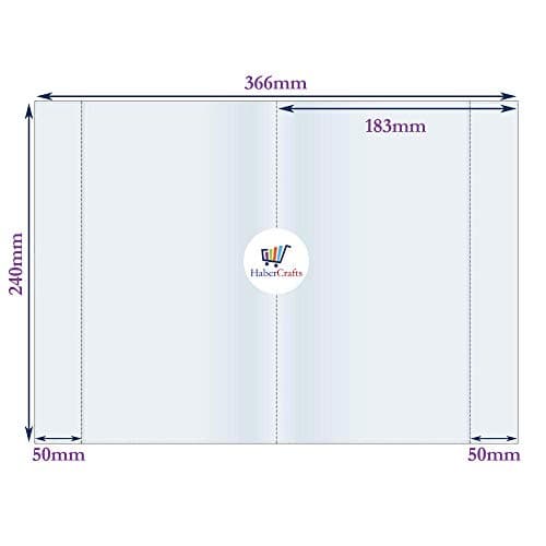 A5+ Book Cover Plastic Exercise Book Covers Clear School Notebook Protector Cover Film Transparent Jacket Protective Sleeve Books 9.8 x 7.5 Inch / A5+ (24.89cm x 19.05cm) (Pack of 3) — view 2